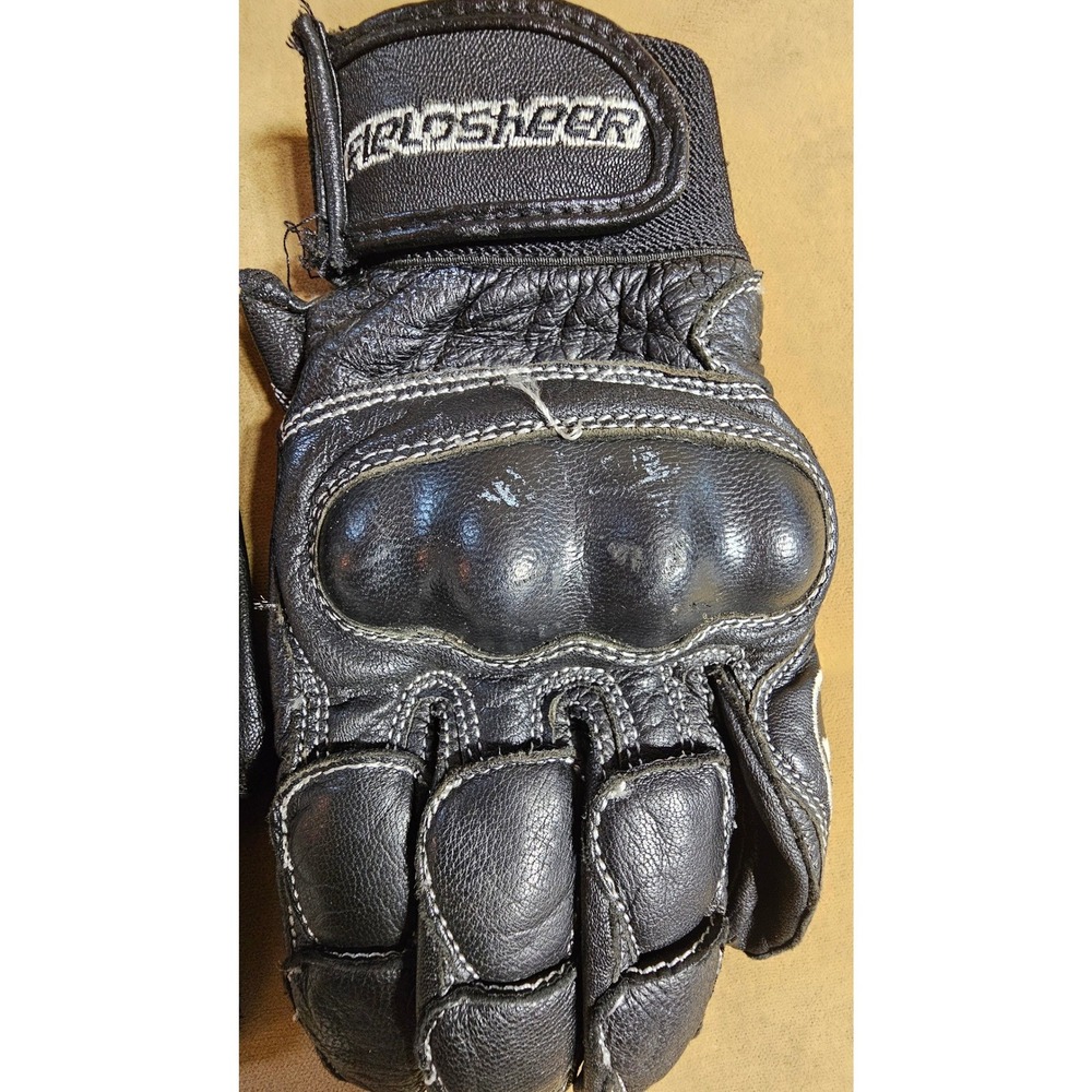 Fieldsheer Mens Black Goat Skin Leather Armored Motorcycle Gloves XL 28728 - Picture 3 of 8